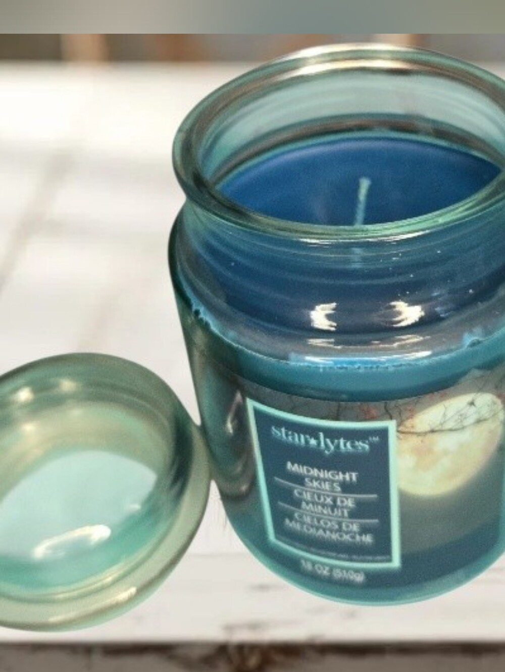StarLytes Midnight Skies Blue Jar Candle